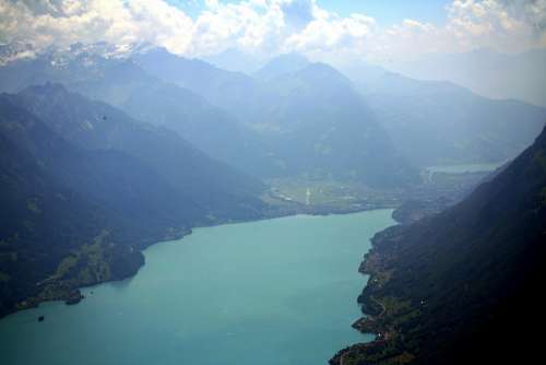 Brienz Lake Of Brienz Switzerland Mountains Alpine