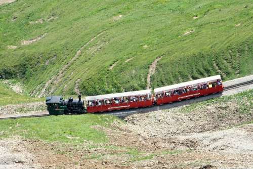 Brienz Rothornbahn Red Horn Steam Locomotive Train