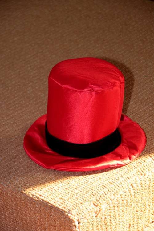 Bright Carnival Clown Hat Red Clothing Funny