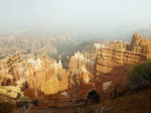 Bryce Canyon Utah Usa Rocks Landscape