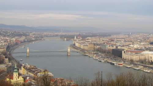 Budapest Hungary City Cities Sky Clouds Urban