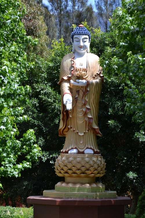 Buddha Buddhism Religion Culture Statue Large