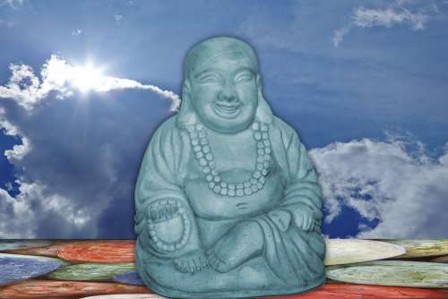 Buddha Sky Stone Figure Relaxation Meditation