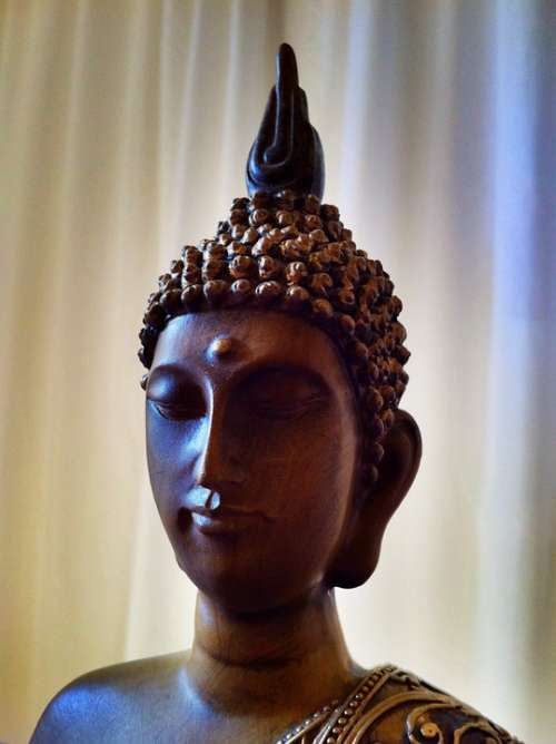 Buddha Thailand Holzfigur Asia Buddhism Statue