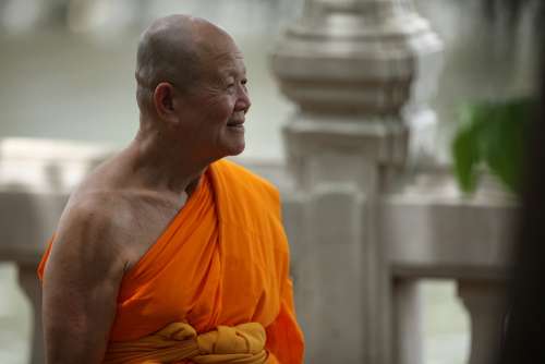 Buddhist Thailand Monk Tradition Ceremony Orange