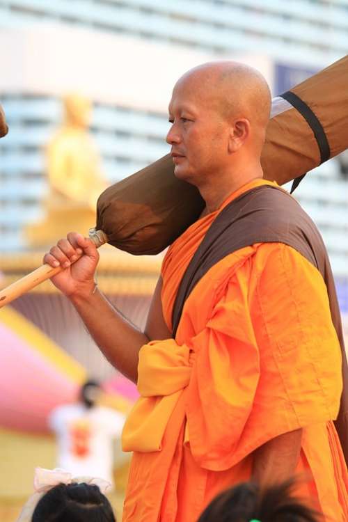 Buddhists Orange Robes Thailand Monks Buddhism