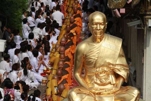 Budha Monk Gold Buddhism Phramongkolthepmuni