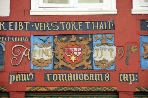 Building Truss Facade Fachwerkhaus House Font