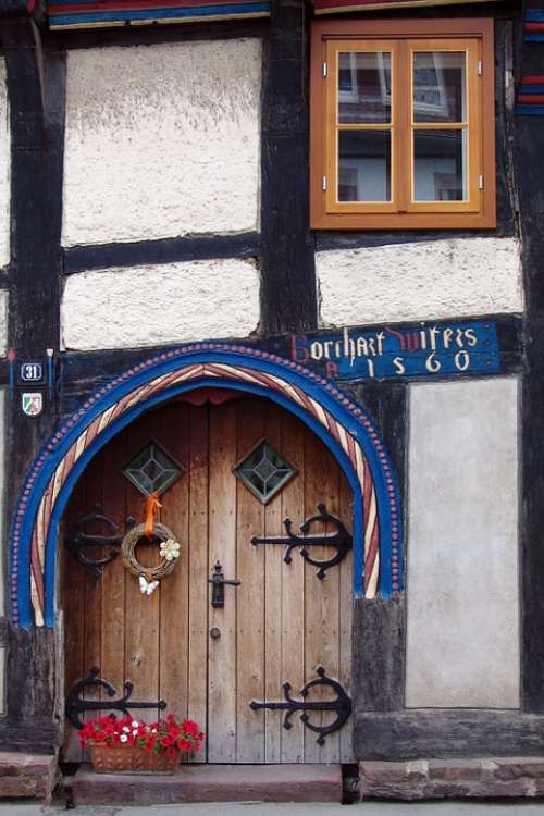 Building House Door Truss Fachwerkhaus Window