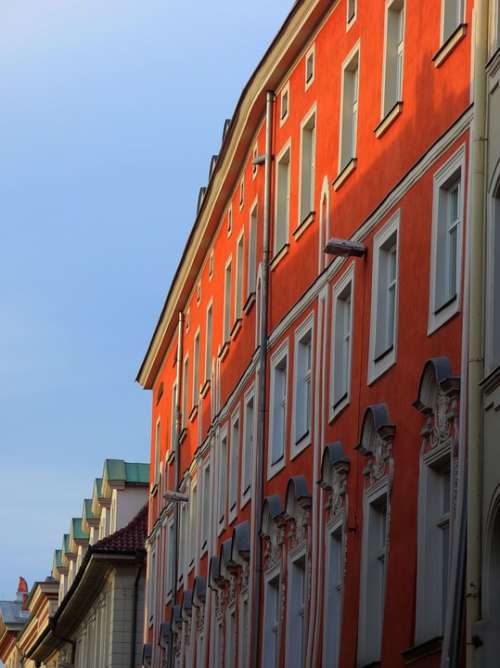 Building Kamienica Color Façades Kraków The Sun