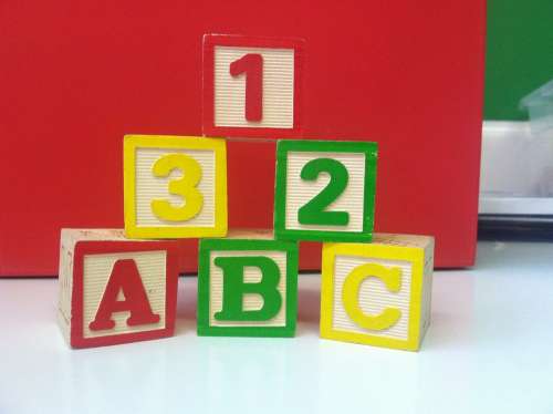 Building Blocks Toys Play Abc 123 Cubes Dices