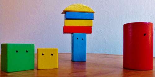 Building Blocks Colorful Tower Build Play