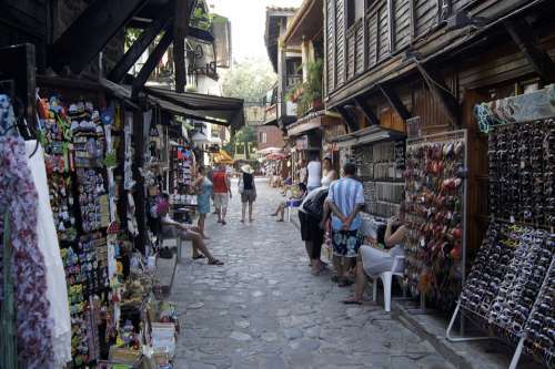Bulgaria Old Town Street Market Booth Seller