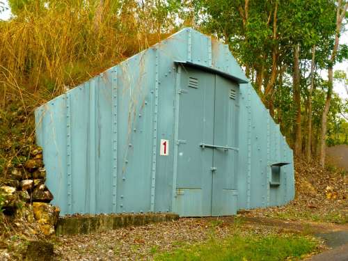 Bunker Shelter Fortification War Military Old
