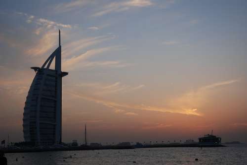 Burj Al Arab Dubai Sea Hotel Architecture Modern