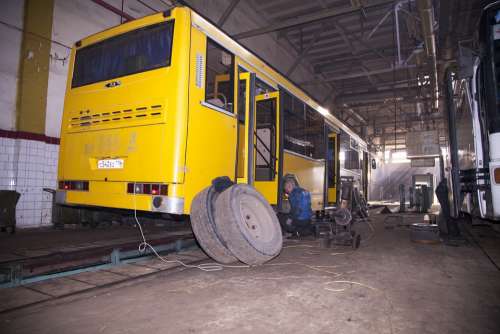 Bus Wheel Repair Shop