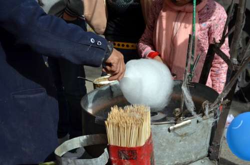 Business Food Cotton Candy Make Spin Spinning