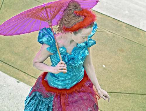 Butoh Dancer Seattle Colorful