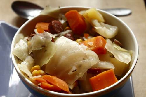 Cabbage Pot Stew Eat Court Food Lunch Hearty