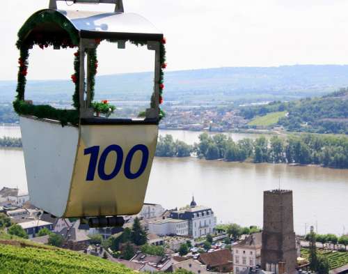 Cable Car Rüdesheim Rheingau Rhine