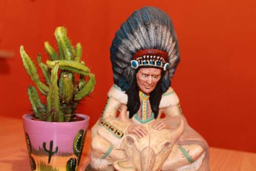 Cactus Indians Chief Figure