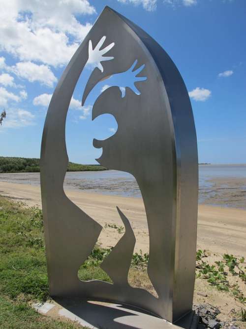 Cairns Australia Dancers Sea Art Sculpture Coast