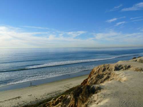 California Beach Sky Seaside Sand Shore Coastline