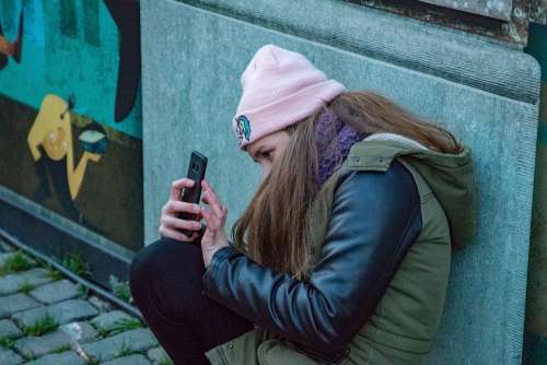 Camera Shooting Girl Street Photography Smartphone