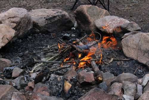 Campfire Camp Fires Flame Smoke Bonfire