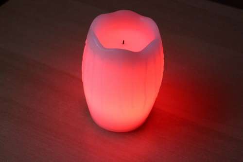 Candle Light Red Battery Operated