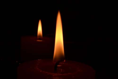 Candle Flame Candles Fire Darkness Dark Light