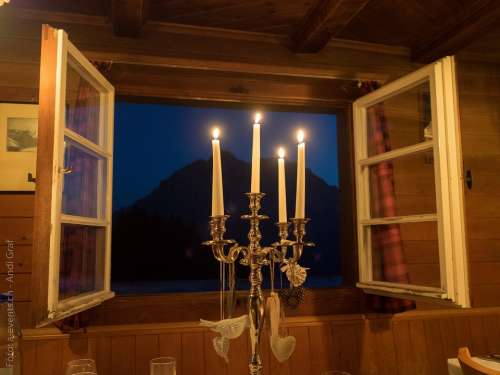 Candlelight Window Candle Holders Romantic