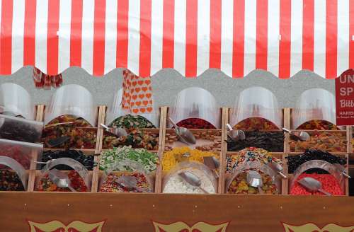 Candy Stand Leather Candy Haribo Selection