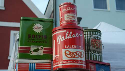 Cans Bahlsen Tin Cans Metal Metal Cans Antique