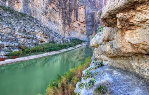 Canyon Landscape Water River Nature Texas
