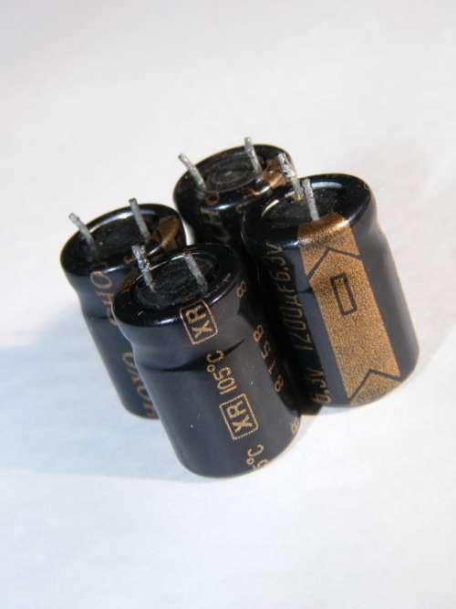 Cap Capacitors Electric Electrolytic Electronics