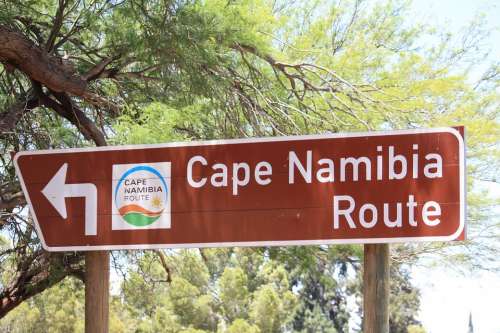 Cape Namibia Route South Africa Street Sign