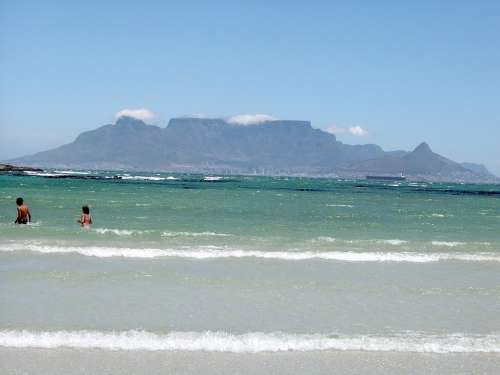 Cape Town Table Mountain South Africa Ocean Sand