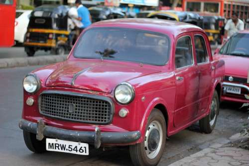 Car Vintage Old India Mumbai Travel