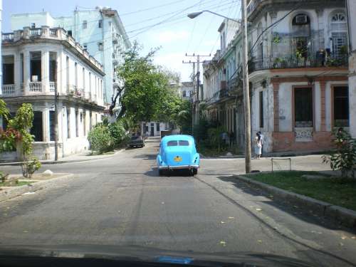 Car Blue Cuba Havana