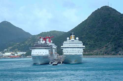 Caribbean St Maarten Sea Beach Port Island Ship