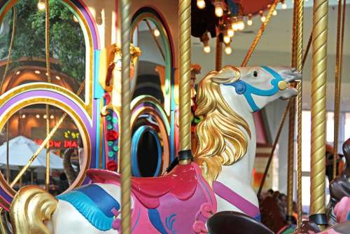 Carousel Joy Kids Carnival Ride Chain Carousel Ride