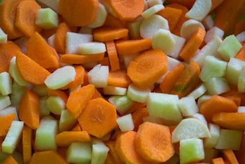 Carrots Kohlrabi Cut Vegetables Cook