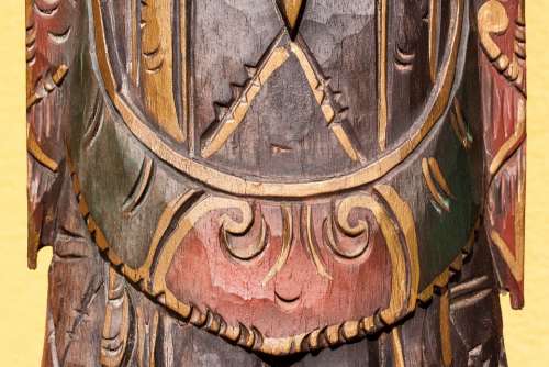 Carving Ornaments Temple Guardian Bali Wood