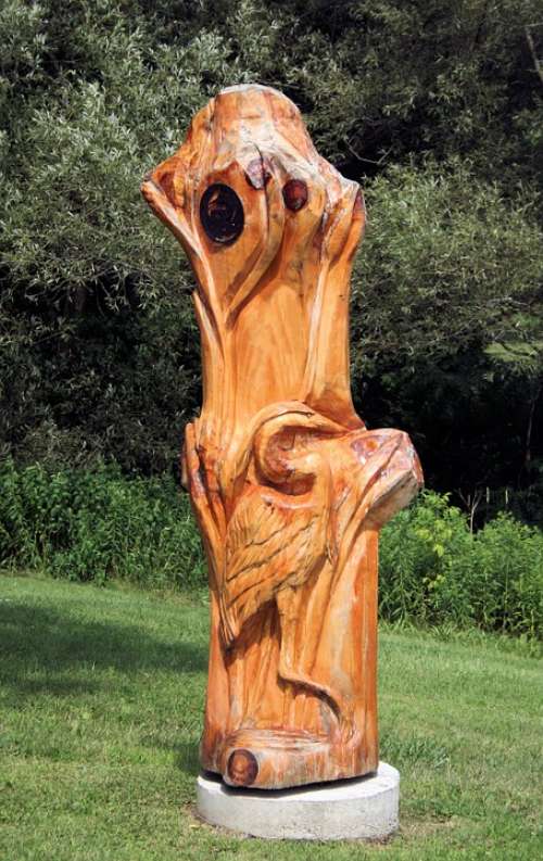 Carving Wood Carving Crane Bird Nature