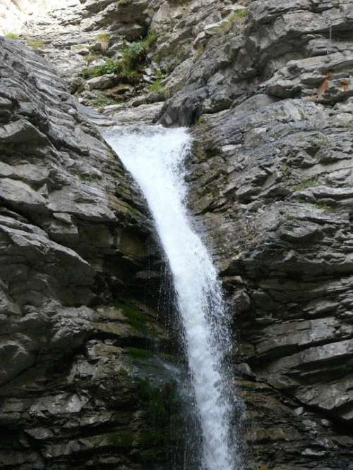 Cascade Water Mercantour Waterfalls Nature