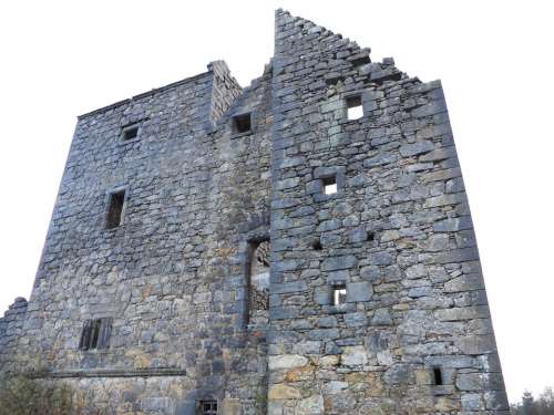 Castle Scotland Derelict Building Bricks Stone