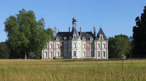 Castle Housing Country Of The Loire Tree France