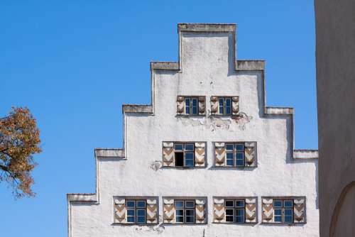 Castle Window Shutters Facade Wall Architecture