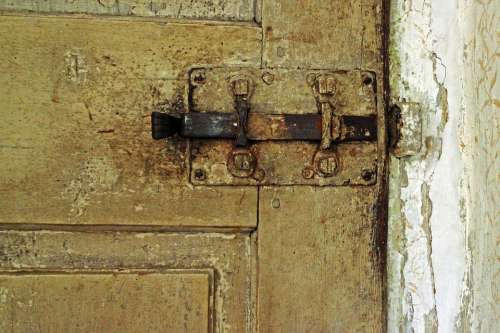 Castle Bolt Closure Old Wooden Door Security